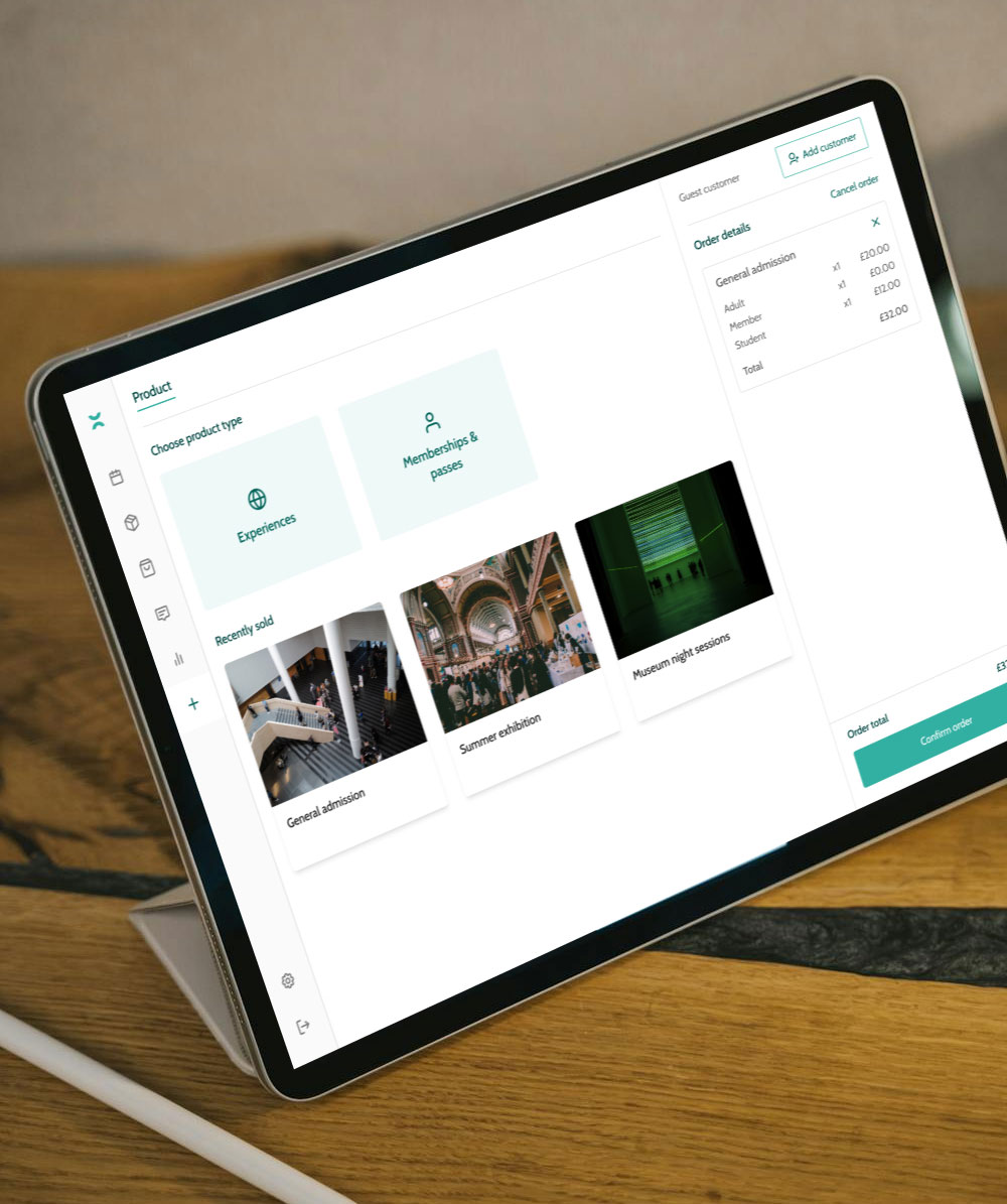 The online dashboard on Beyonk's museum ticketing system